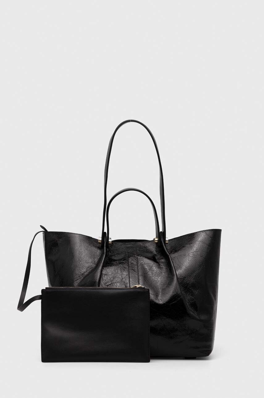 

Сумочка AllSaints ALLINGTON E/W TOTE колір чорний