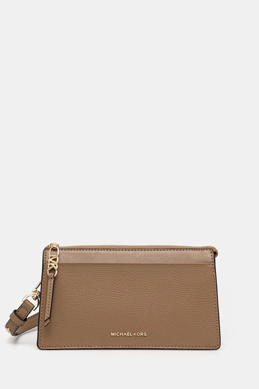 MICHAEL Michael Kors poseta de piele culoarea verde, 32H3G8EC7L MICHAEL Michael Kors poseta de piele culoarea verde, 32H3G8EC7L
