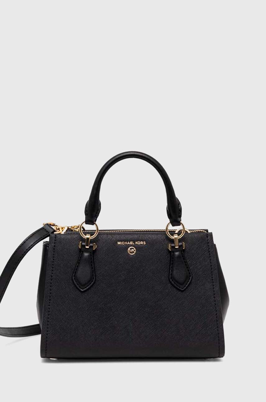 MICHAEL Michael Kors poseta de piele culoarea negru