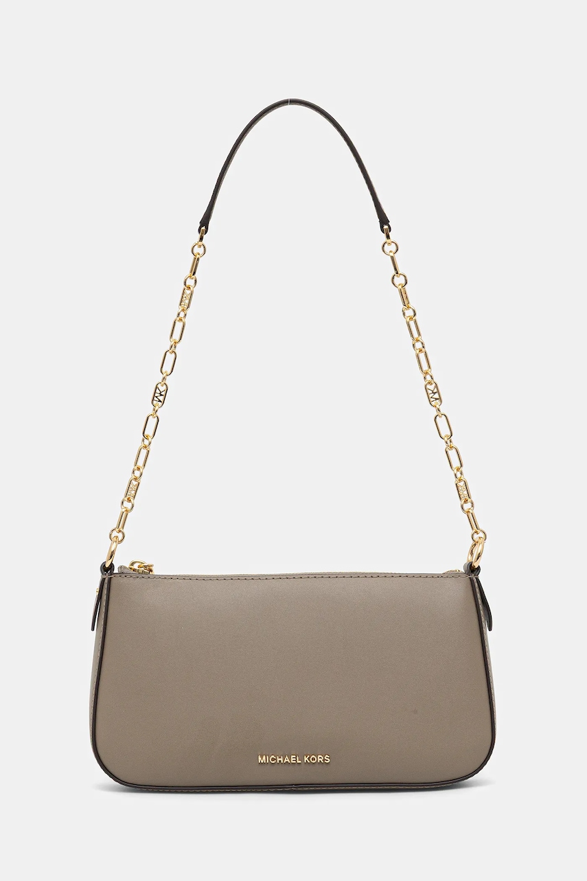 Kožená kabelka MICHAEL Michael Kors hnědá barva, 32H3G8EW6L