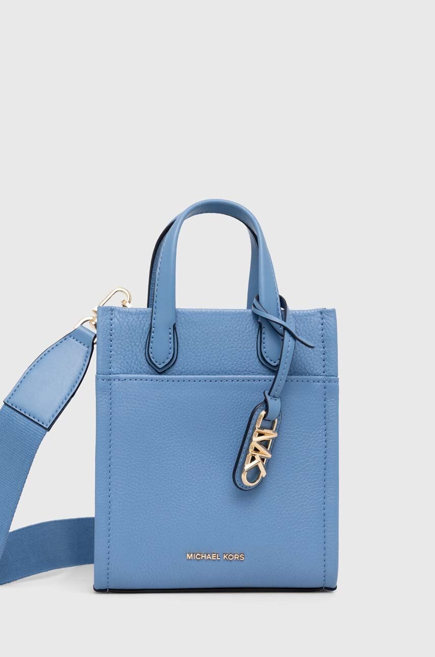 

Кожена чанта MICHAEL Michael Kors в синьо, Син