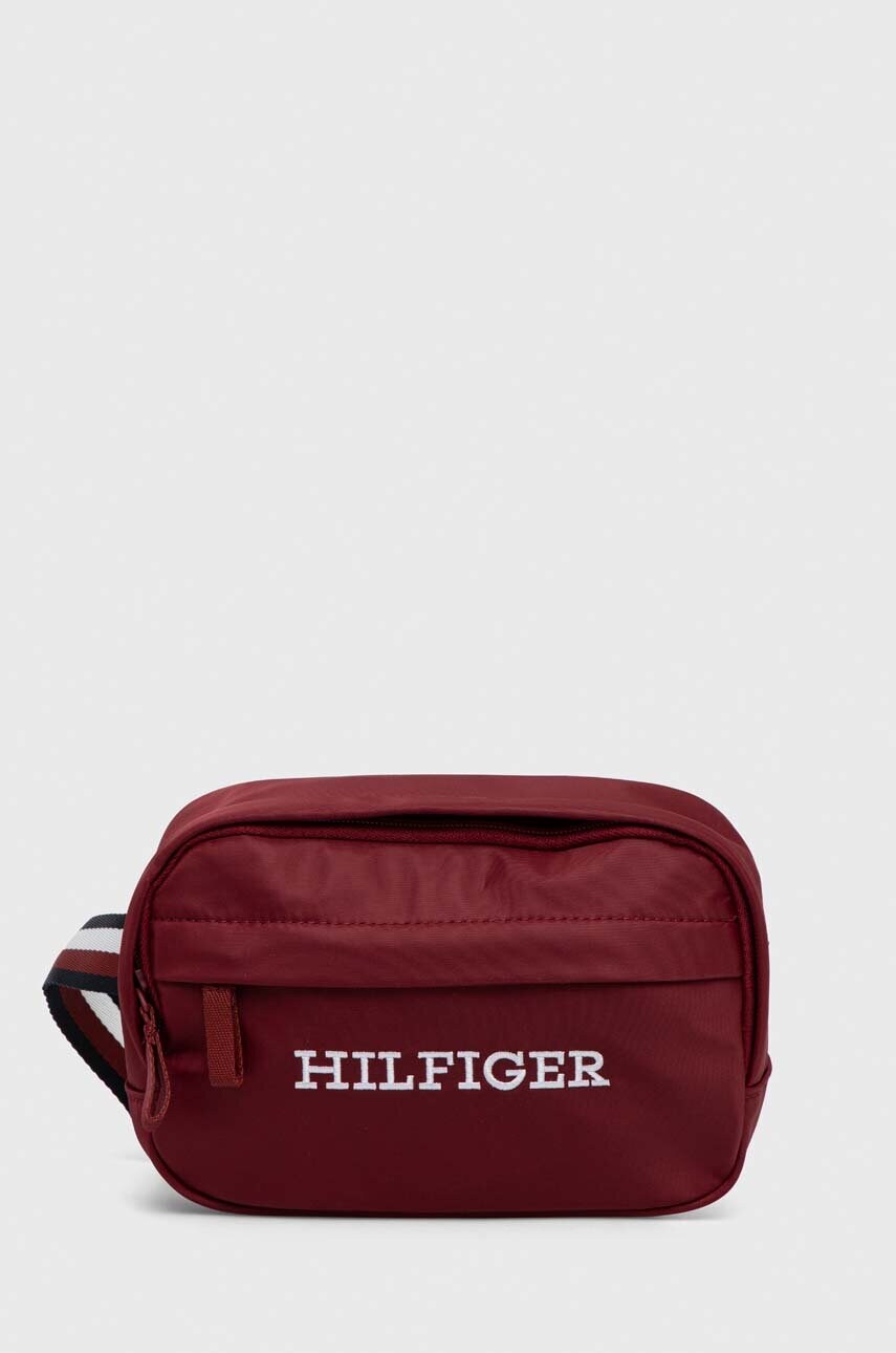 Levně Dětská ledvinka Tommy Hilfiger vínová barva