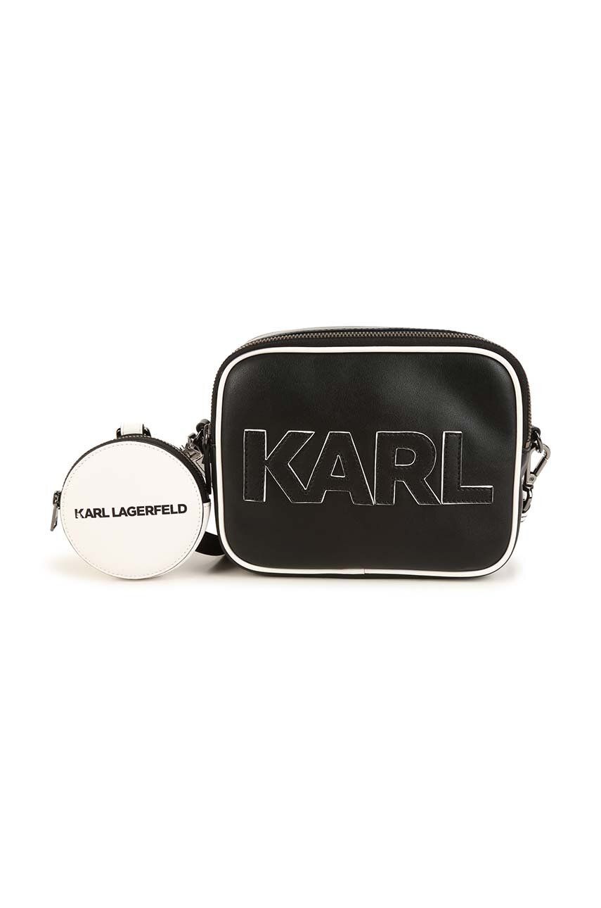 Detská kabelka Karl Lagerfeld čierna farba