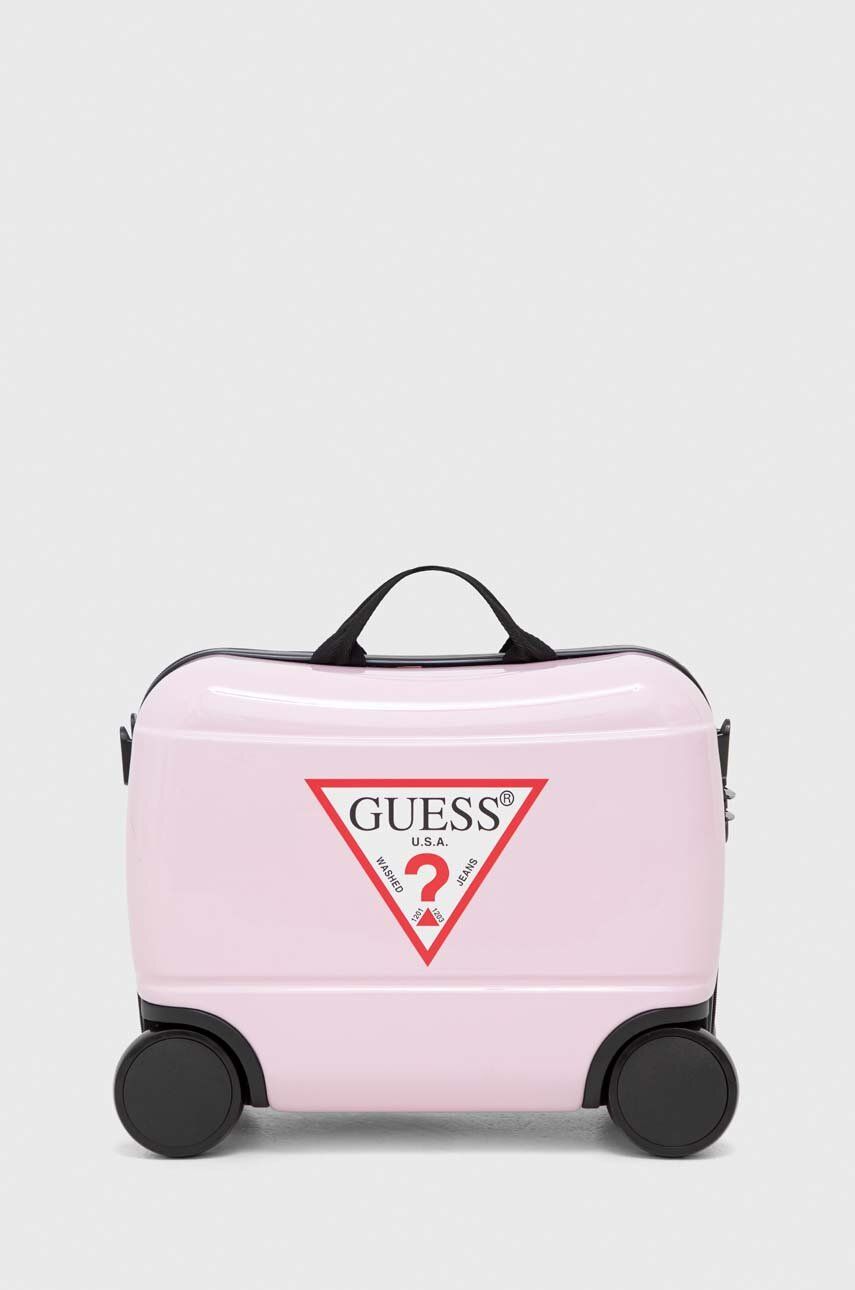 Guess Guess walizka dziecięca kolor różowy