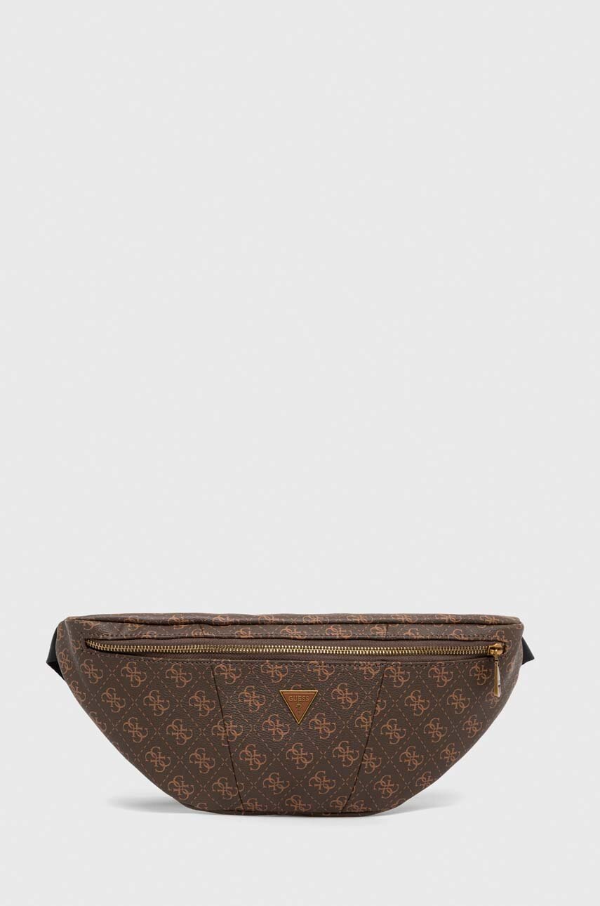 

Сумка на пояс Guess цвет коричневый