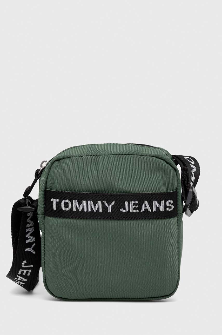 Levně Ledvinka Tommy Jeans zelená barva