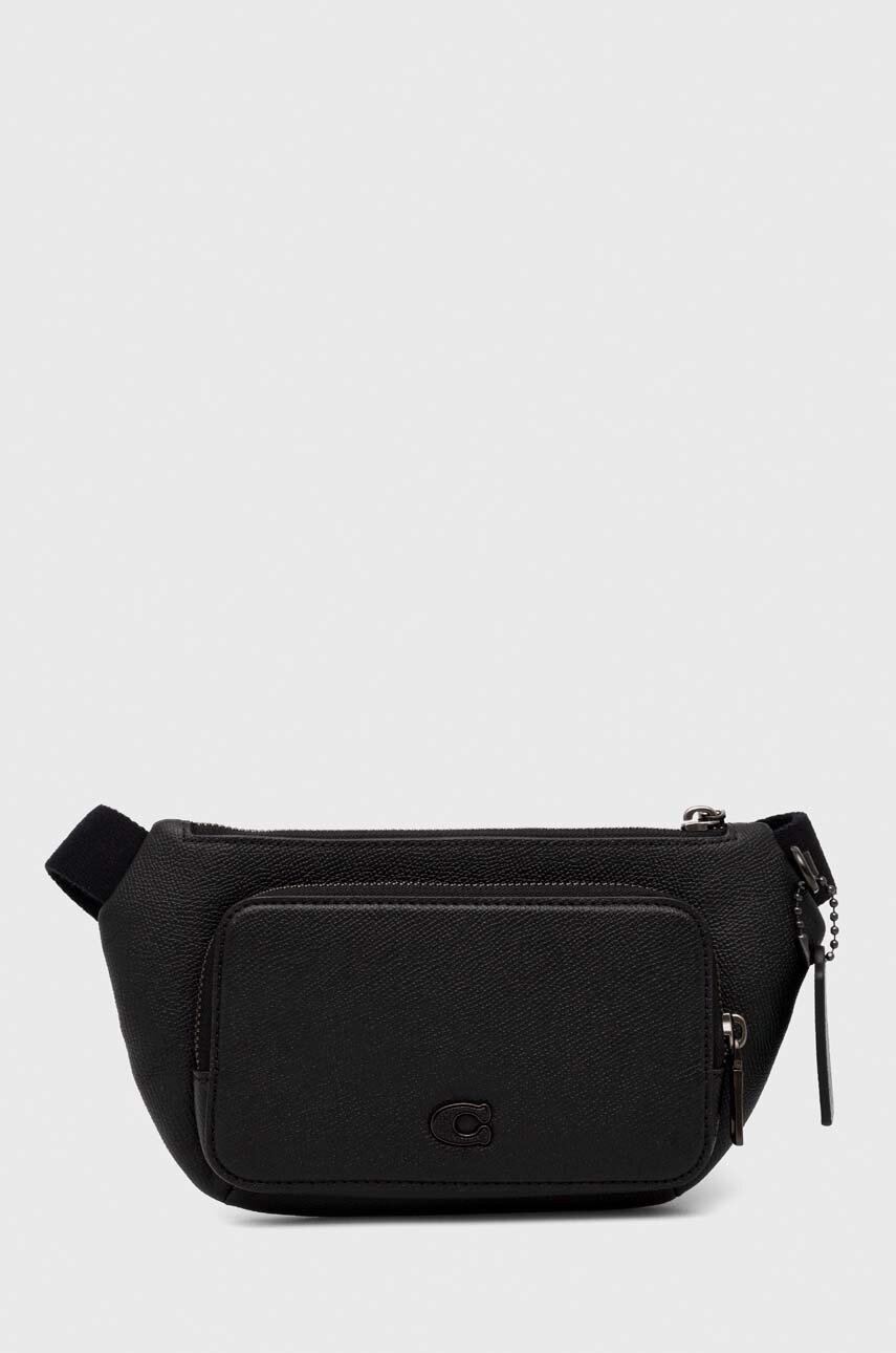 Coach borseta de piele culoarea negru