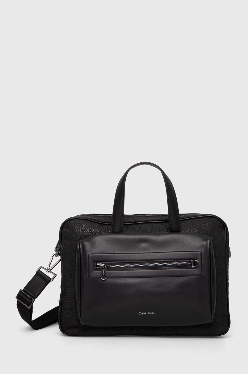 

Чанта за лаптоп Calvin Klein в черно, Черен