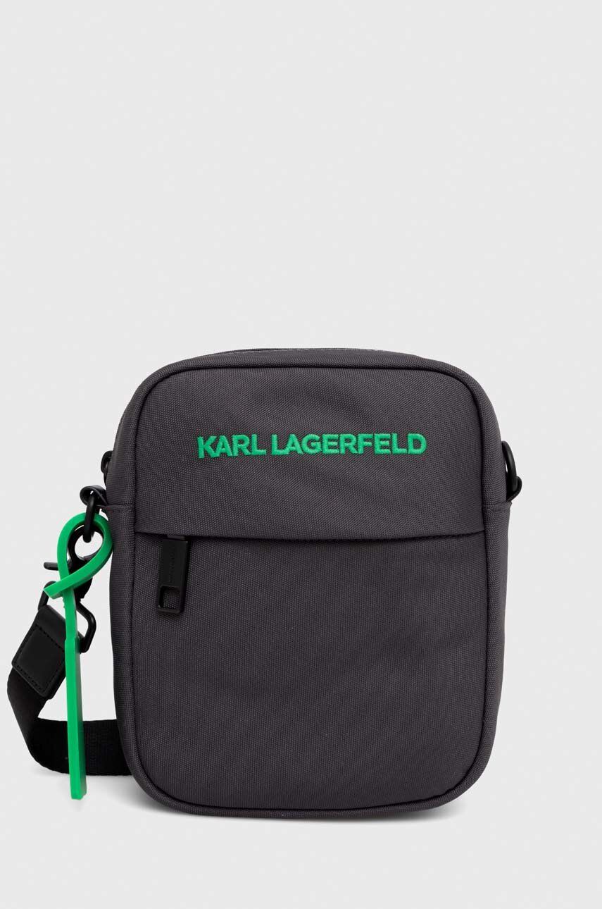 Karl Lagerfeld borseta culoarea gri