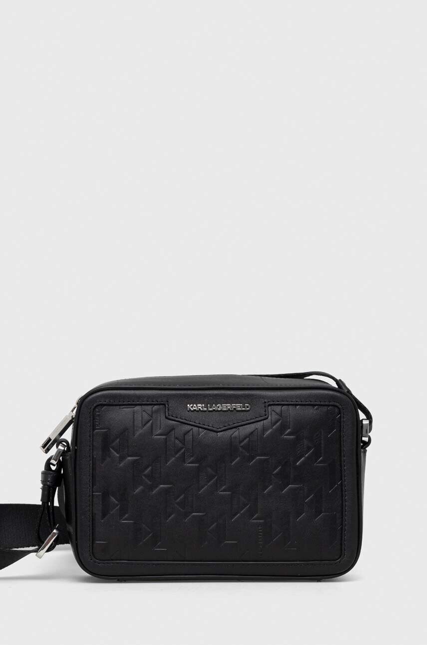 

Кожаная сумка Karl Lagerfeld цвет чёрный