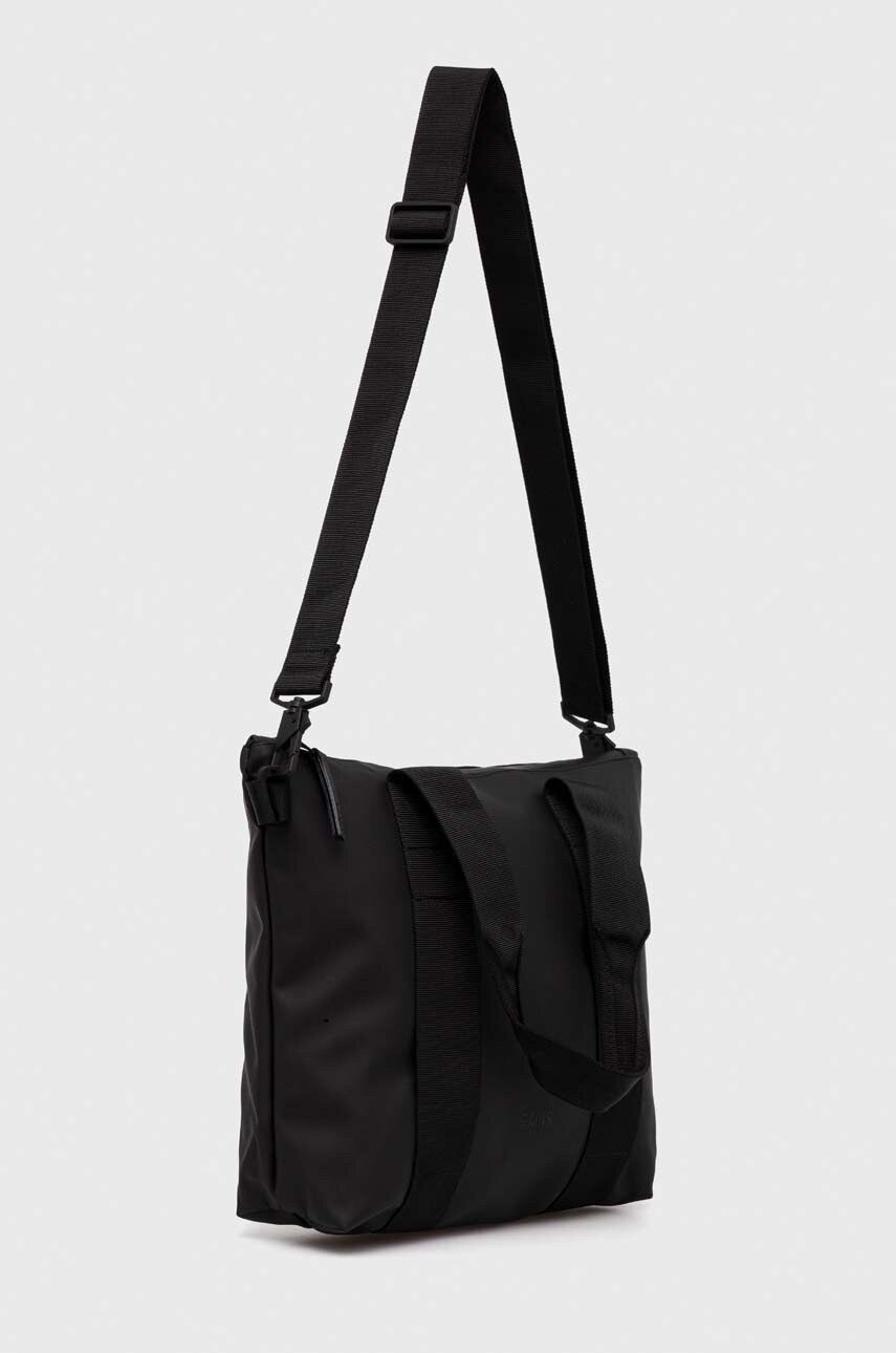Τσάντα Rains 14180 Tote Bags χρώμα: μαύρο φωτογραφία