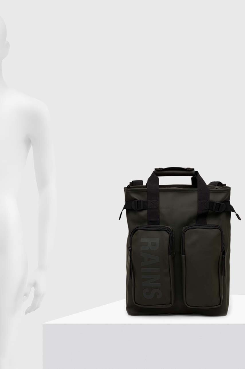 Рюкзак Rains 14240 Weekendbags колір зелений великий однотонний 