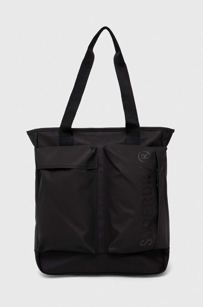 Superdry geanta culoarea negru