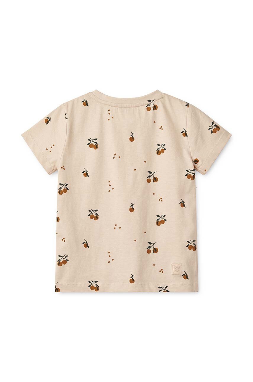 Детская хлопковая футболка Liewood цвет оранжевый однотонный Детская хлопковая футболка Liewood цвет оранжевый однотонный