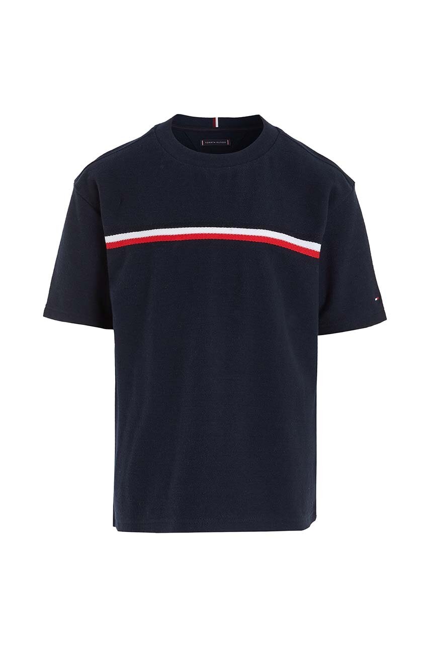 

Дитяча бавовняна футболка Tommy Hilfiger колір синій візерунок