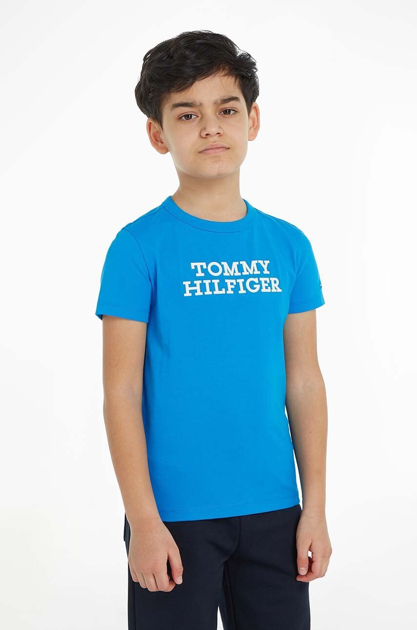 Levně Dětské bavlněné tričko Tommy Hilfiger s potiskem