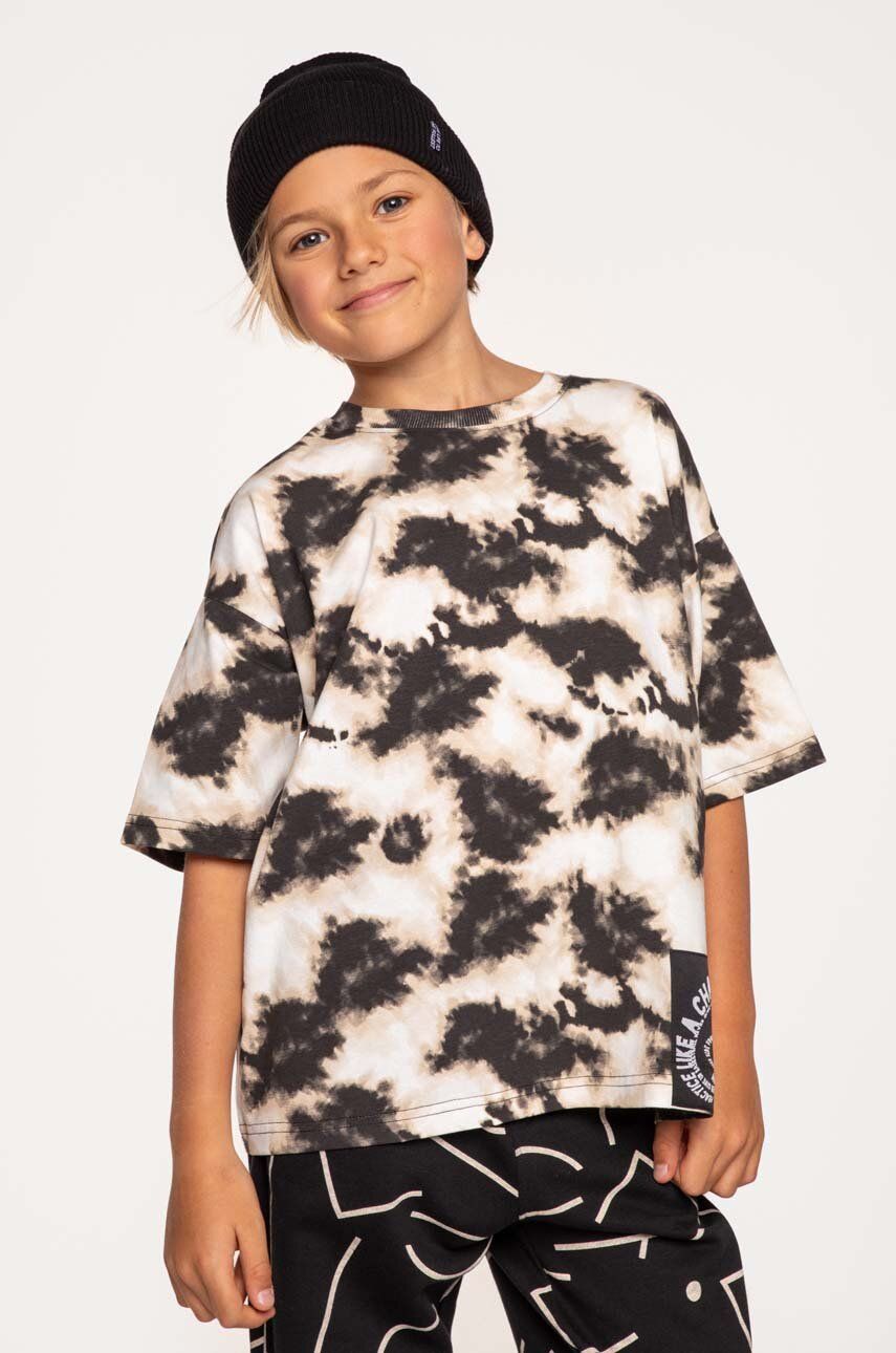 Coccodrillo tricou de bumbac pentru copii culoarea negru, modelator