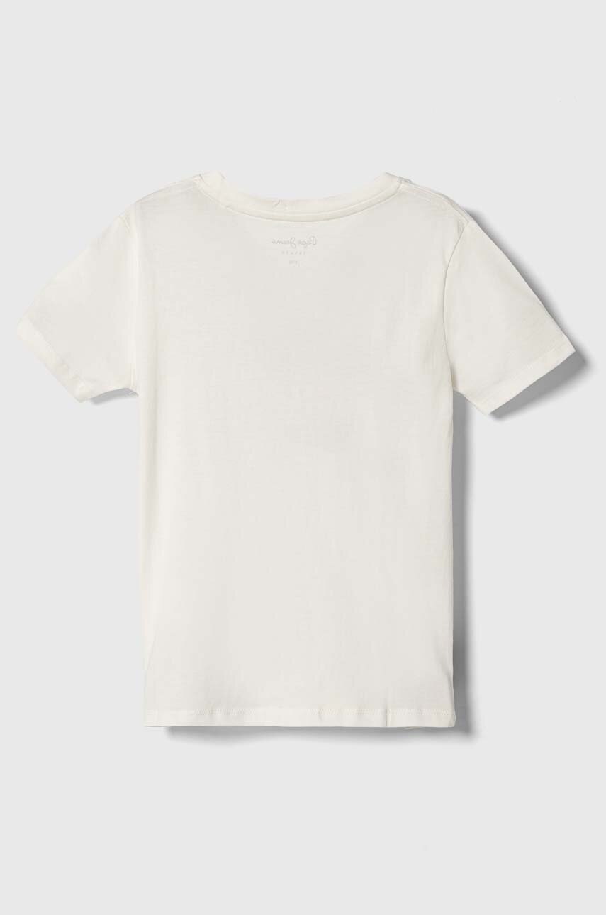 Детская хлопковая футболка Pepe Jeans цвет белый с принтом Детская хлопковая футболка Pepe Jeans цвет белый с принтом