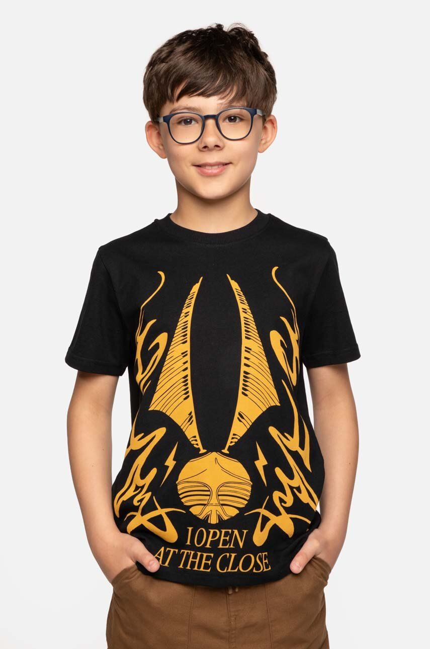 Coccodrillo tricou de bumbac pentru copii x Harry Potter culoarea negru, cu imprimeu