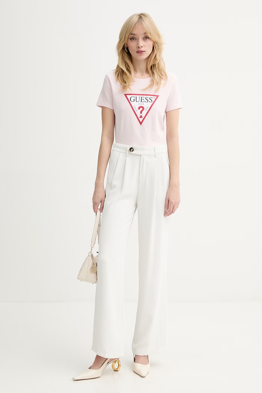 Guess Βαμβακερό μπλουζάκι Guess