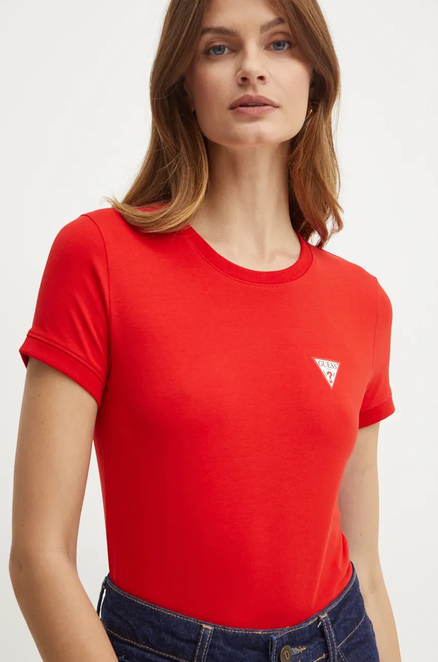 

Тениска Guess в червено, Червен