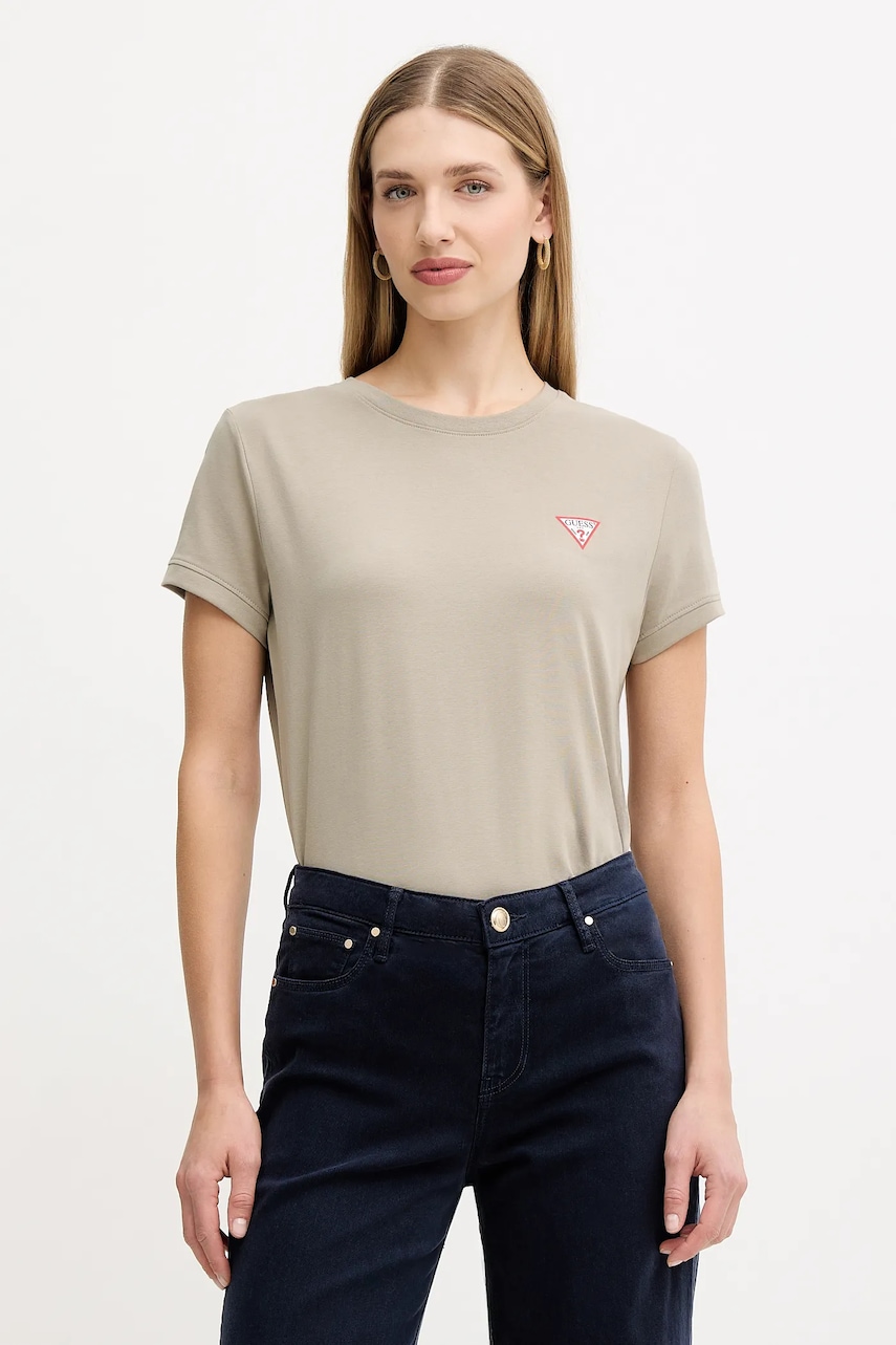 

Тениска Guess дамска в зелено W2YI44 J1314, Зелен