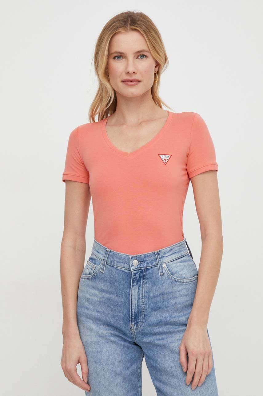

Тениска Guess в оранжево W2YI45 J1314, Оранжев