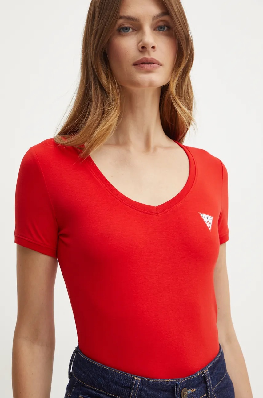 

Тениска Guess в червено, Червен