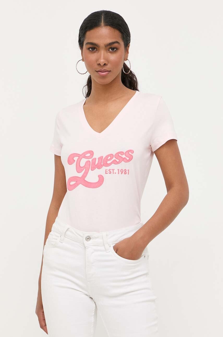

Футболка Guess жіноча колір рожевий
