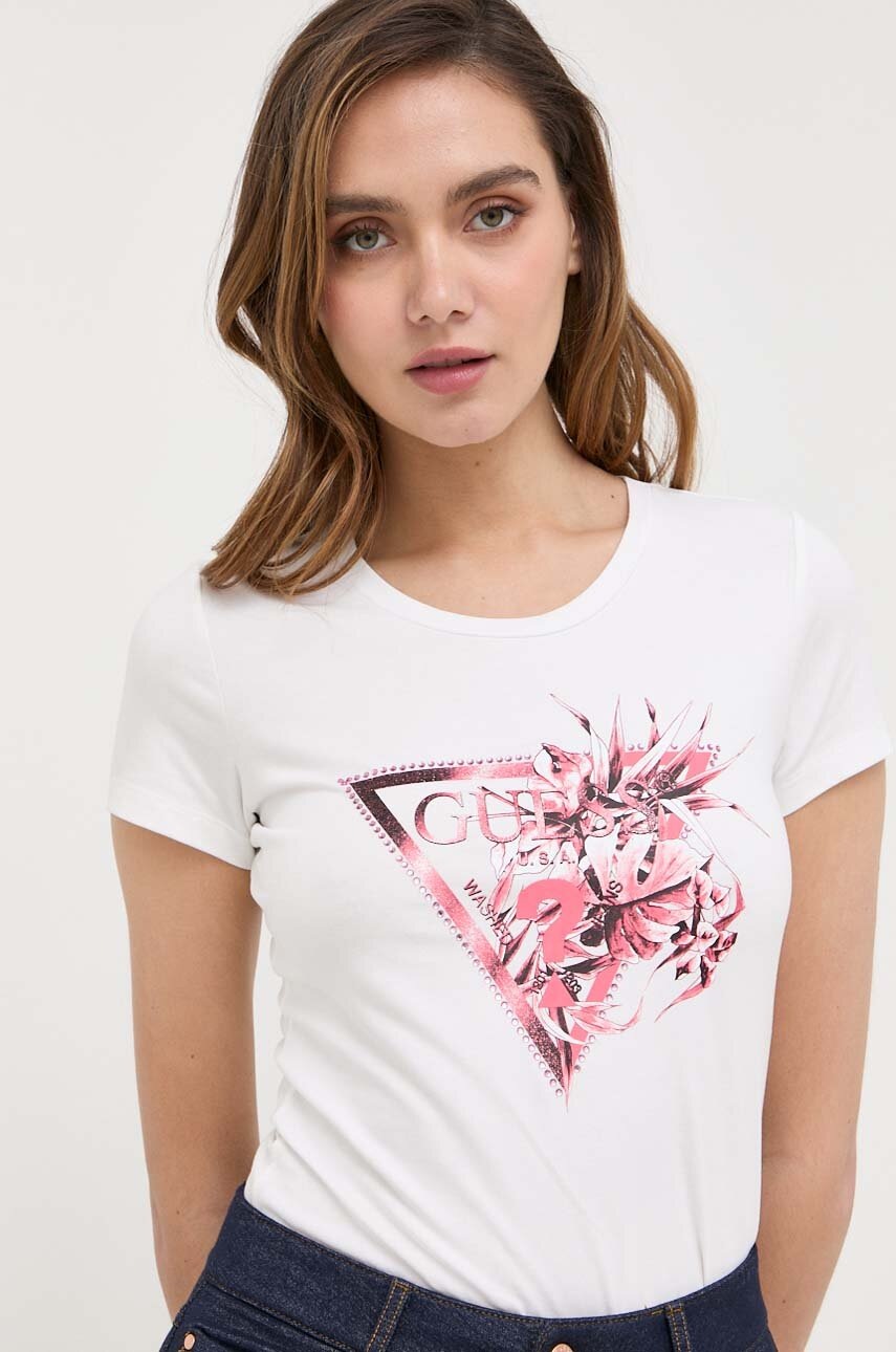 

Футболка Guess женская цвет бежевый