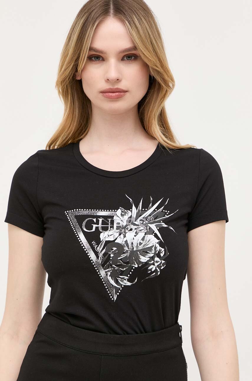 

Футболка Guess жіноча колір чорний