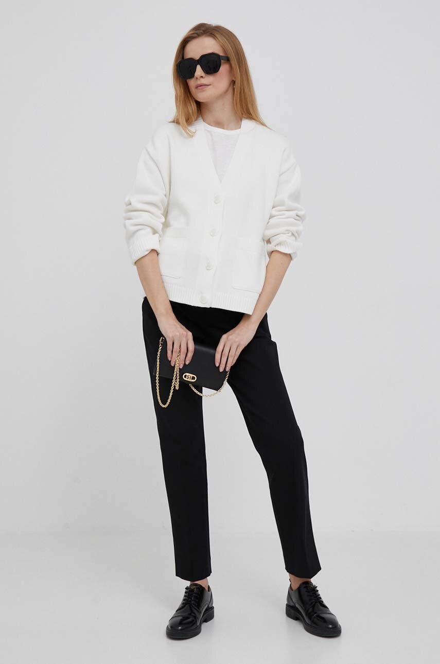 Βαμβακερό μπλουζάκι Tommy Hilfiger γυναικεία, χρώμα: μπεζ φωτογραφία