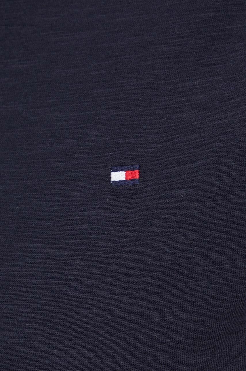 Βαμβακερό μπλουζάκι Tommy Hilfiger γυναικεία, χρώμα: ναυτικό μπλε φωτογραφία