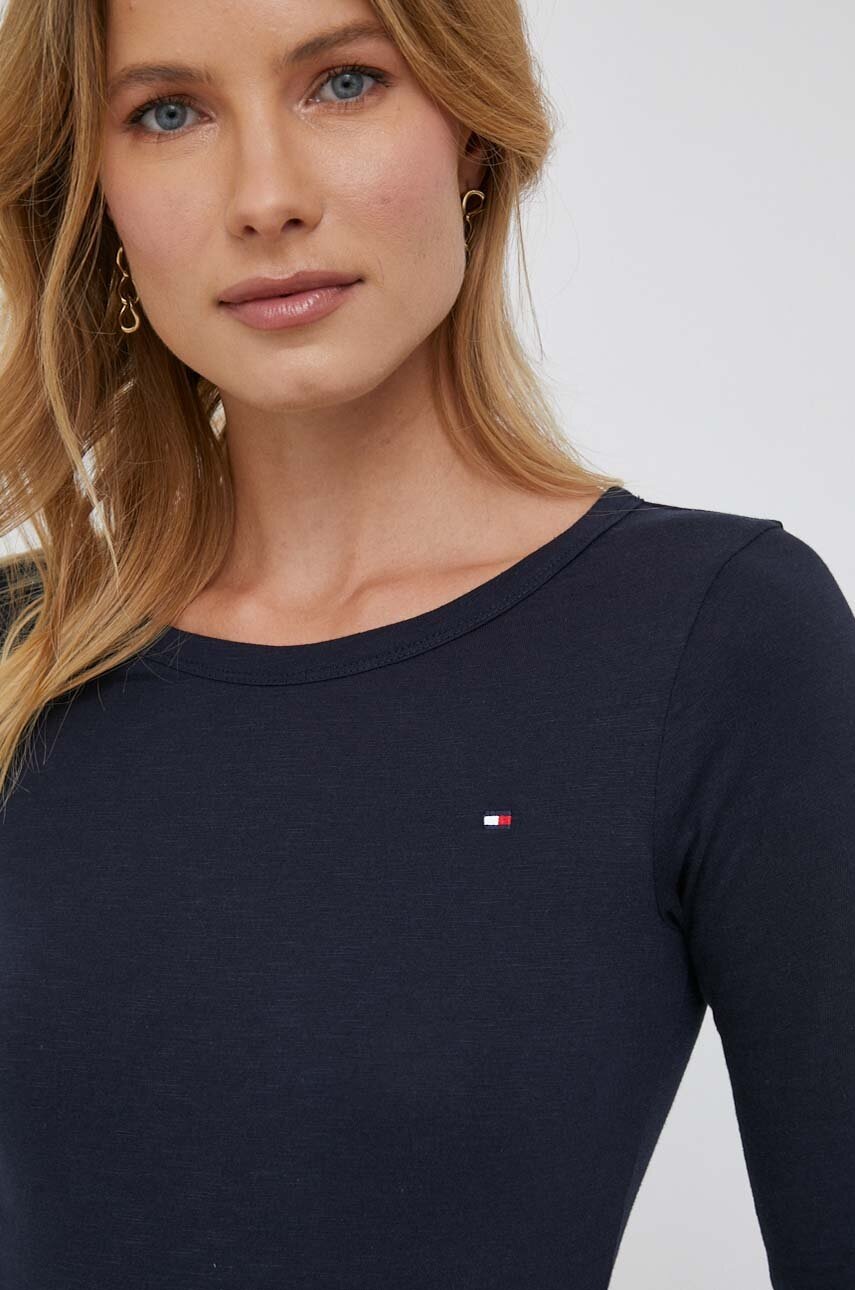 

Хлопковый лонгслив Tommy Hilfiger цвет синий