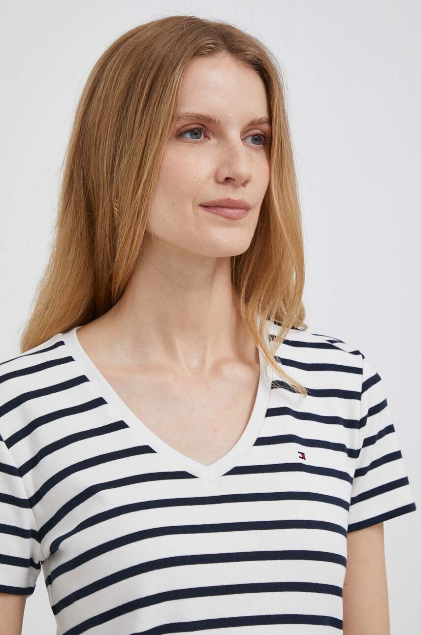 

Хлопковая футболка Tommy Hilfiger цвет белый
