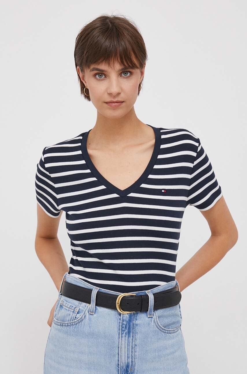 

Бавовняна футболка Tommy Hilfiger колір синій