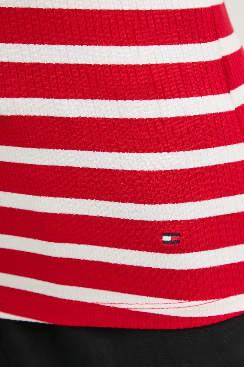 Top Tommy Hilfiger χρώμα: κόκκινο, WW0WW38635 φωτογραφία