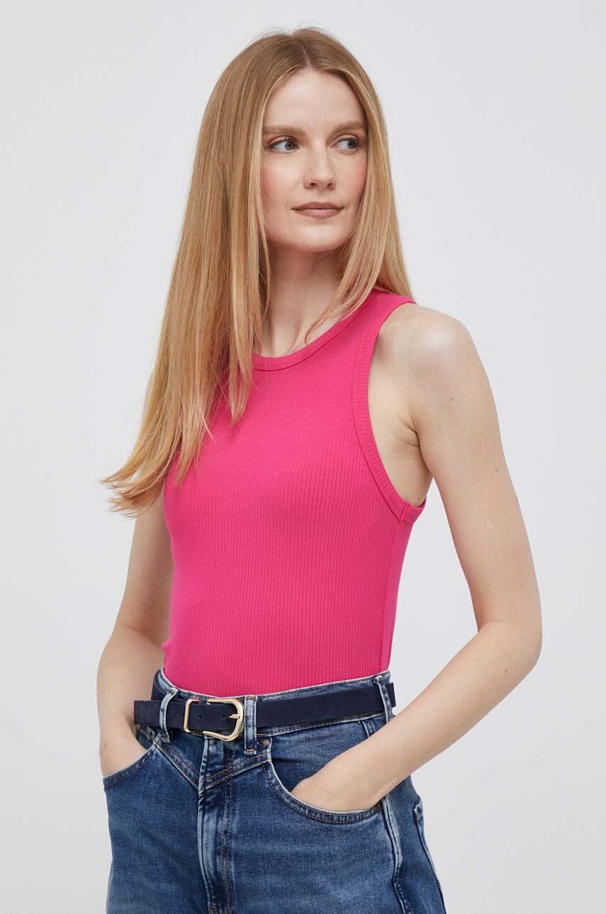 E-shop Top Tommy Hilfiger dámský, růžová barva, WW0WW38635