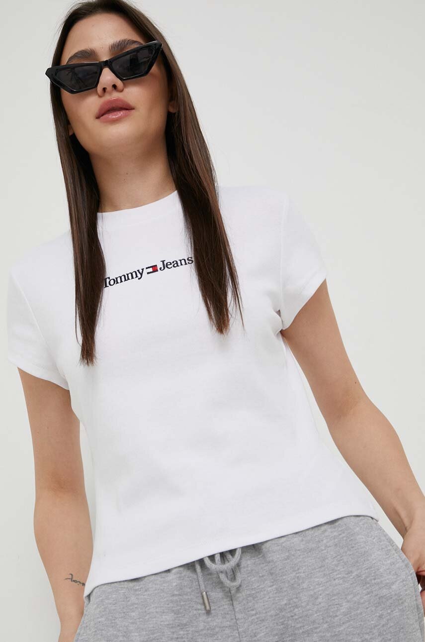

Футболка Tommy Jeans женская цвет белый