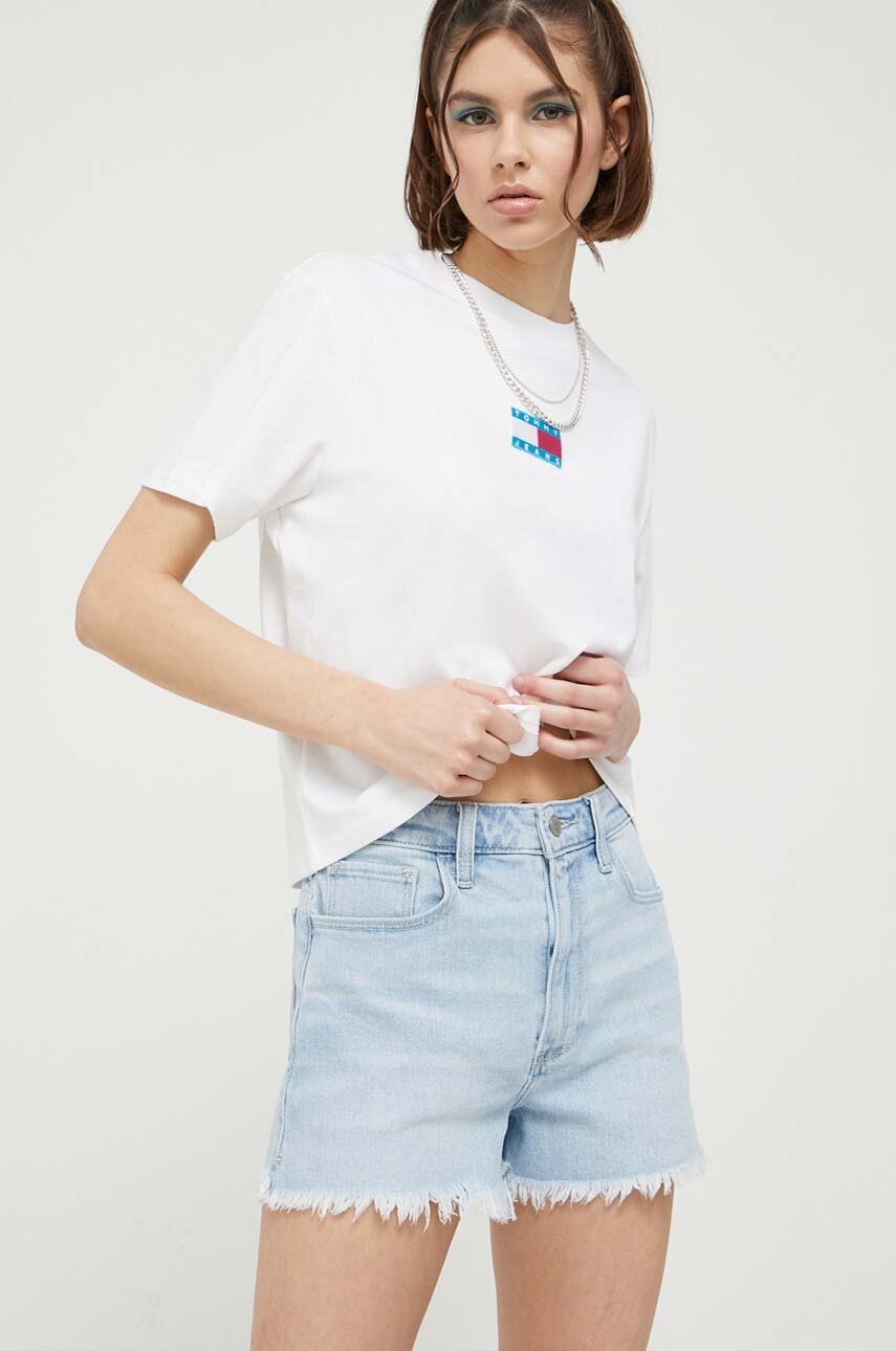

Бавовняна футболка Tommy Jeans колір білий