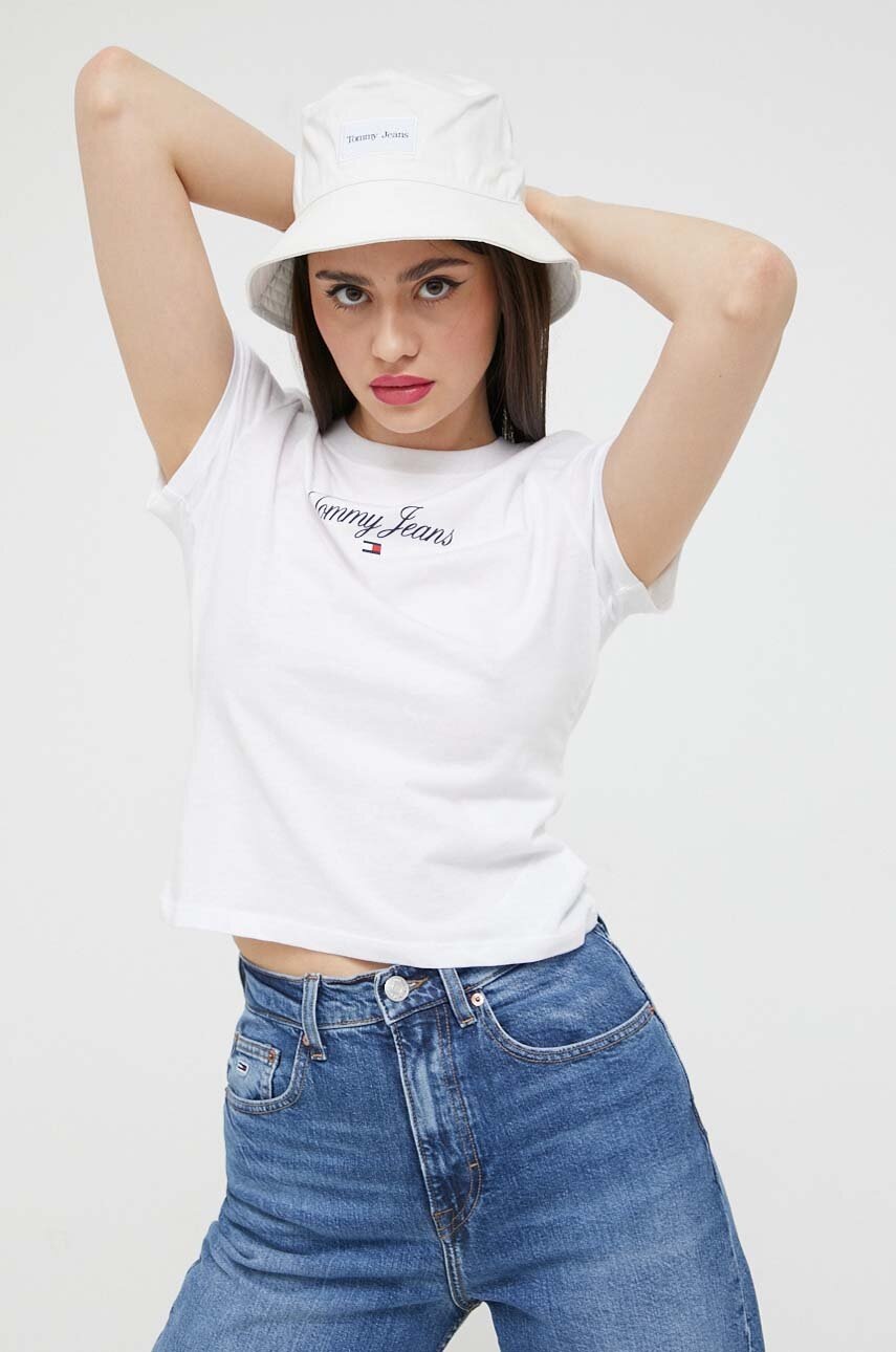 

Футболка Tommy Jeans женская цвет белый