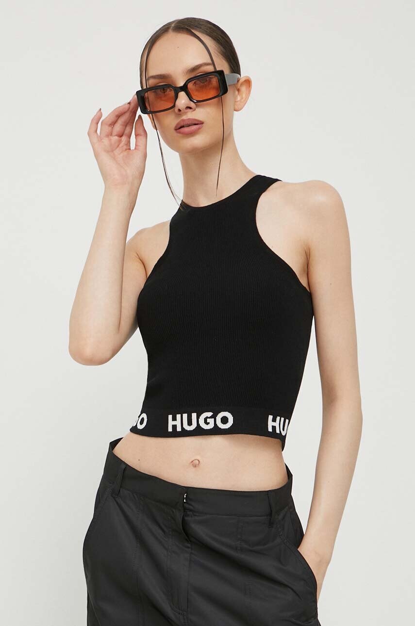 

Топ HUGO женская цвет чёрный