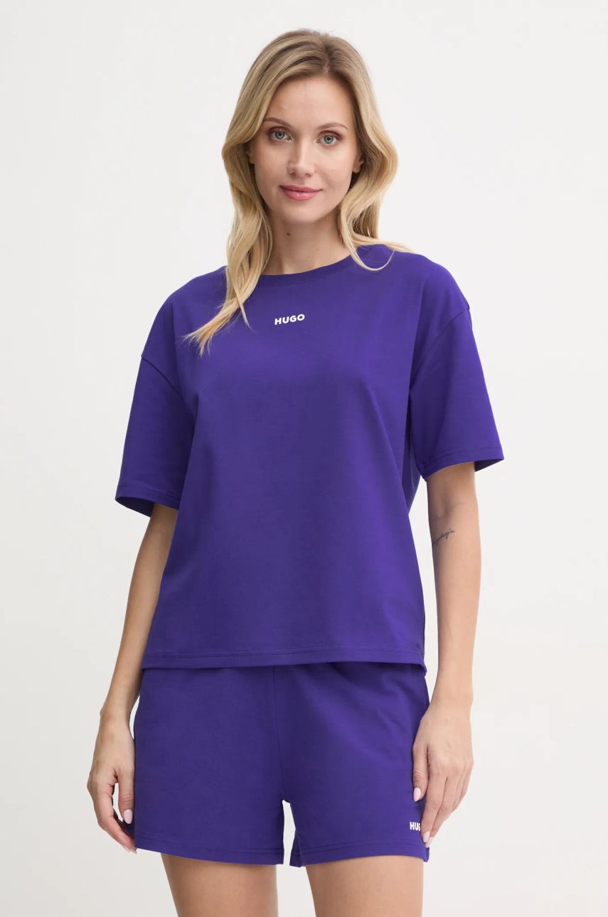 HUGO tricou lounge culoarea violet