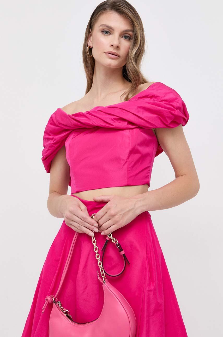 E-shop Top Pinko dámský, růžová barva, španělský výstřih