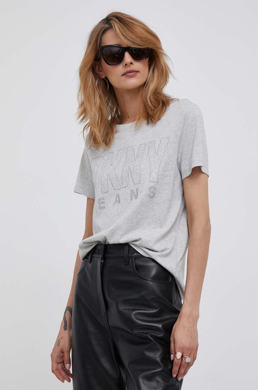 

Футболка Dkny жіноча колір сірий