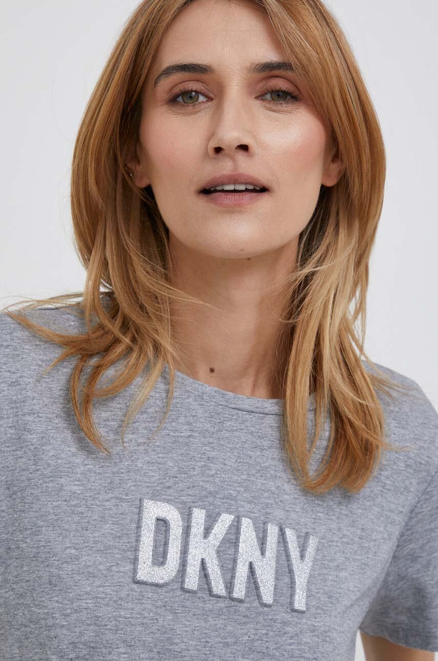 Dkny tricou femei, culoarea gri