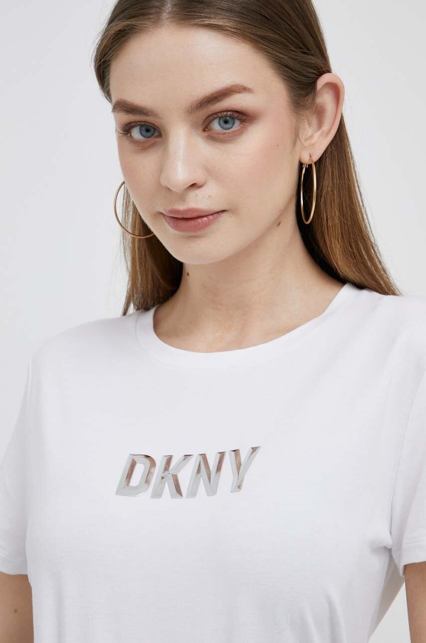 Dkny Tricou Femei, Culoarea Alb