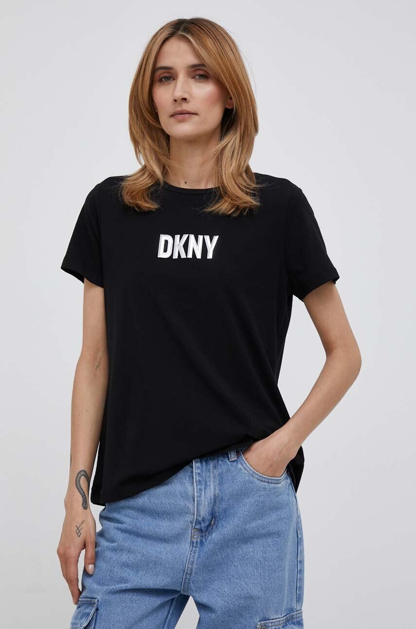 Dkny Tricou Femei, Culoarea Negru