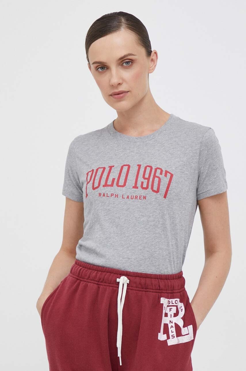 

Бавовняна футболка Polo Ralph Lauren колір сірий