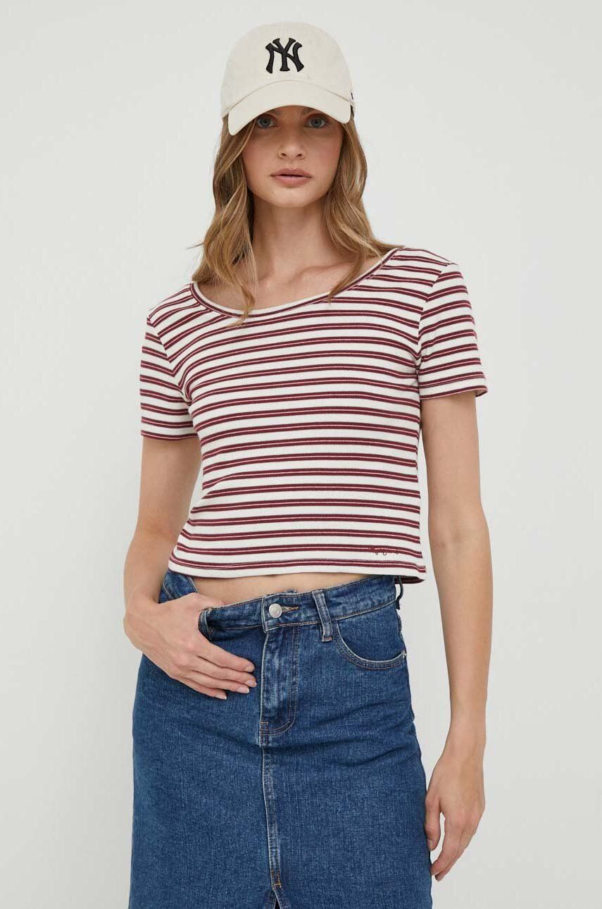 Pepe Jeans t-shirt Babette damski kolor beżowy